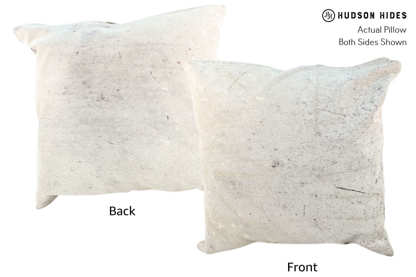 Salt and Pepper Black Cowhide Pillow #16720