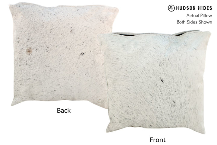 Salt and Pepper Black 16"x16" Brazilian Cowhide Pillow #16955 by Hudson Hides