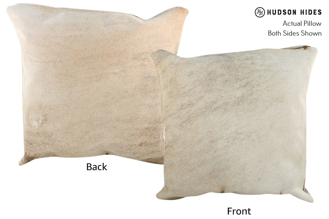 Grey with Beige 20"x20" Brazilian Cowhide Pillow #17032 by Hudson Hide