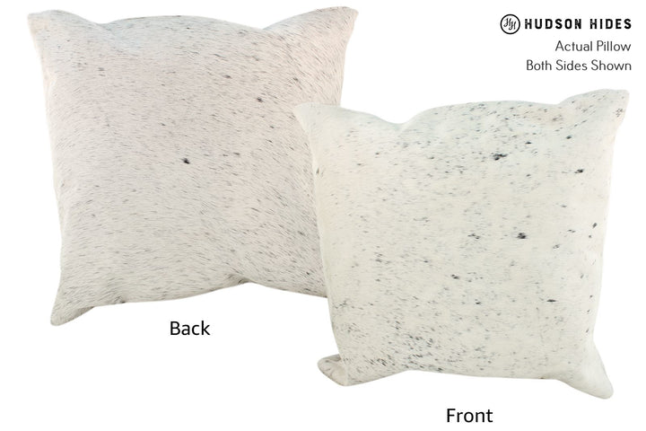 Salt and Pepper Black 20"x20" Brazilian Cowhide Pillow #17075 by Hudson Hides