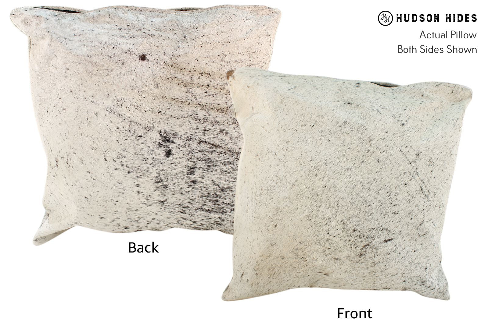 Salt and Pepper Black Cowhide Pillow #17111