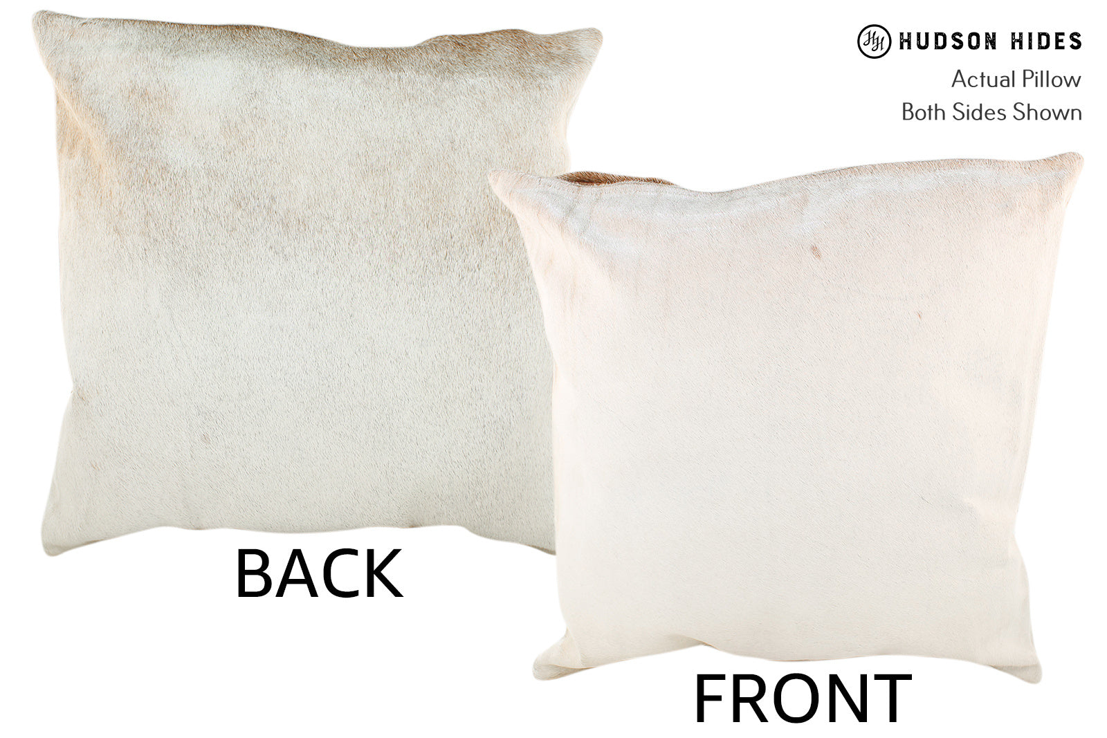 Ivory with Beige Cowhide Pillow #18923