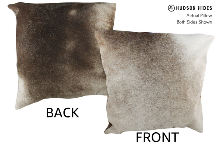 Grey 20"x20" Brazilian Cowhide Pillow #19489 by Hudson Hides