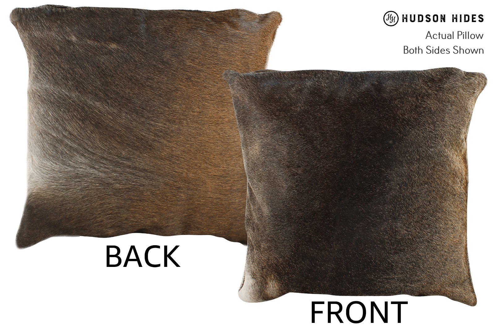 Grey with Beige Cowhide Pillow #20884