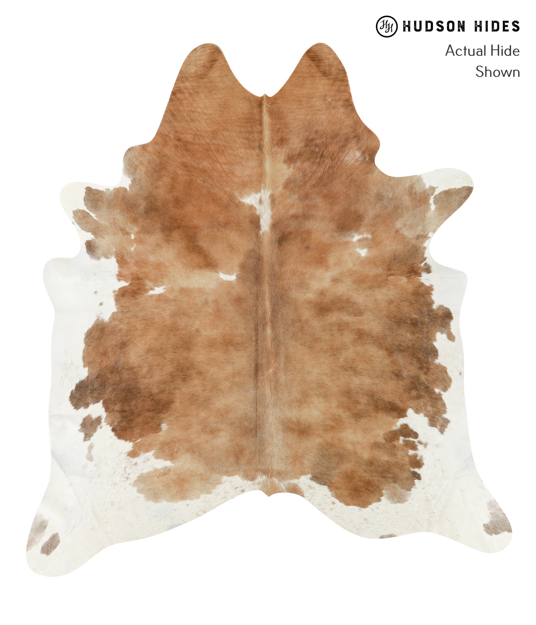 Brown and White Cowhide Rug #22041