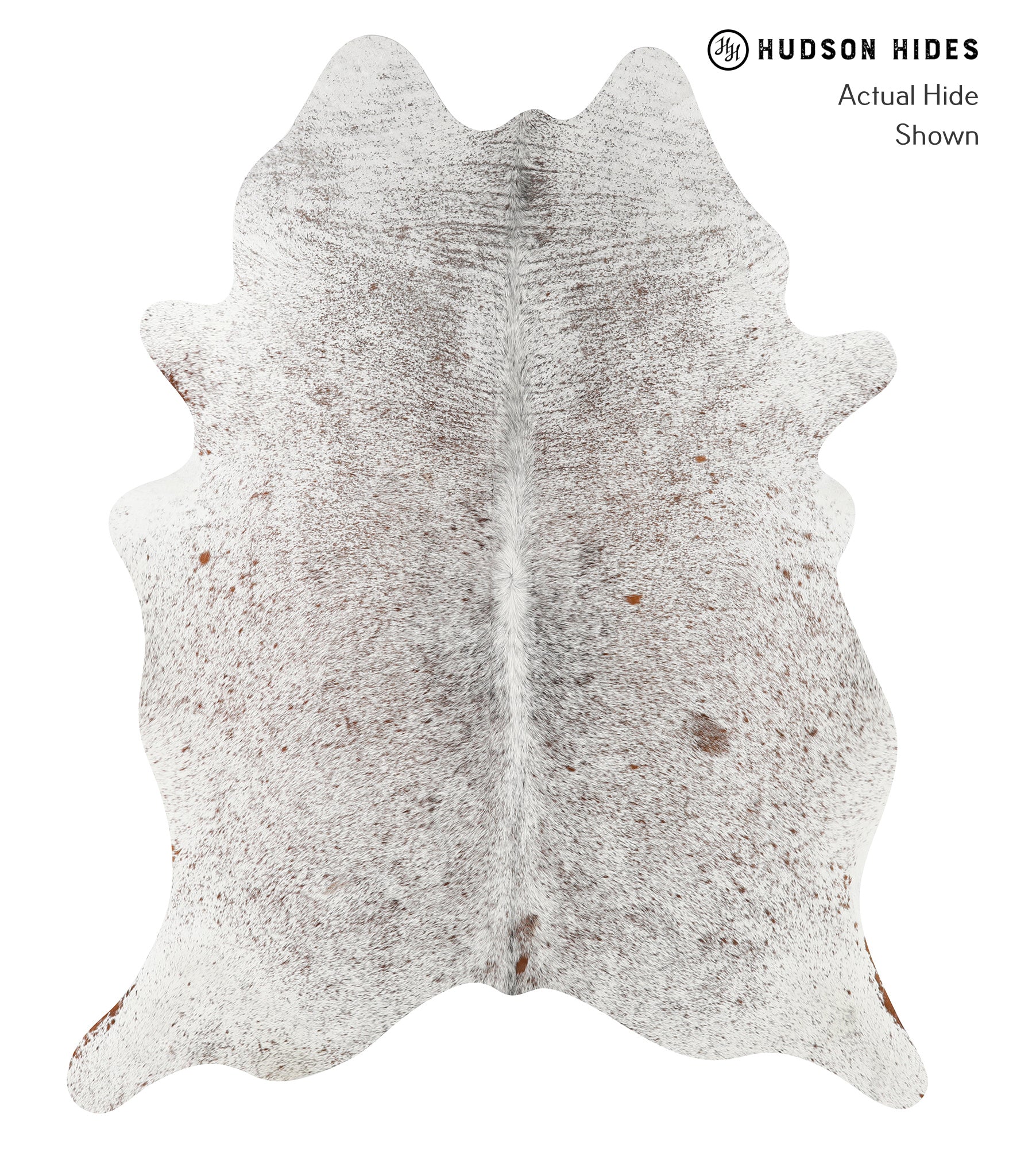 Salt and Pepper Brown Cowhide Rug #22779