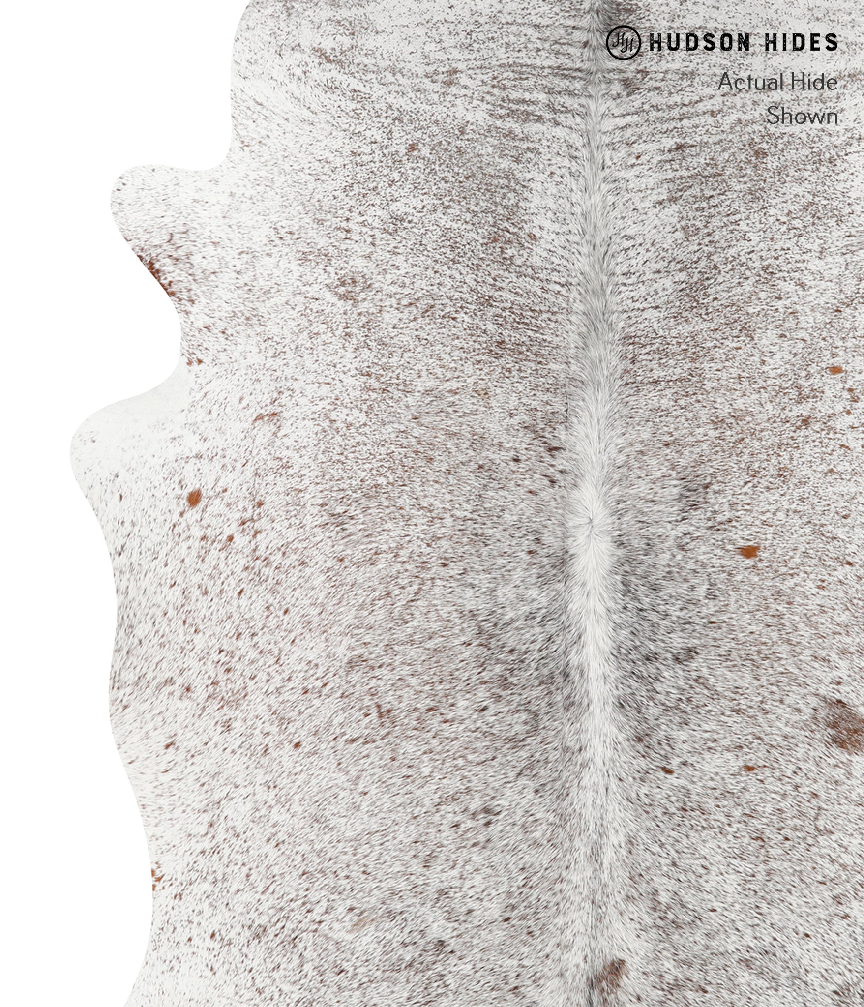 Salt and Pepper Brown Cowhide Rug #22779