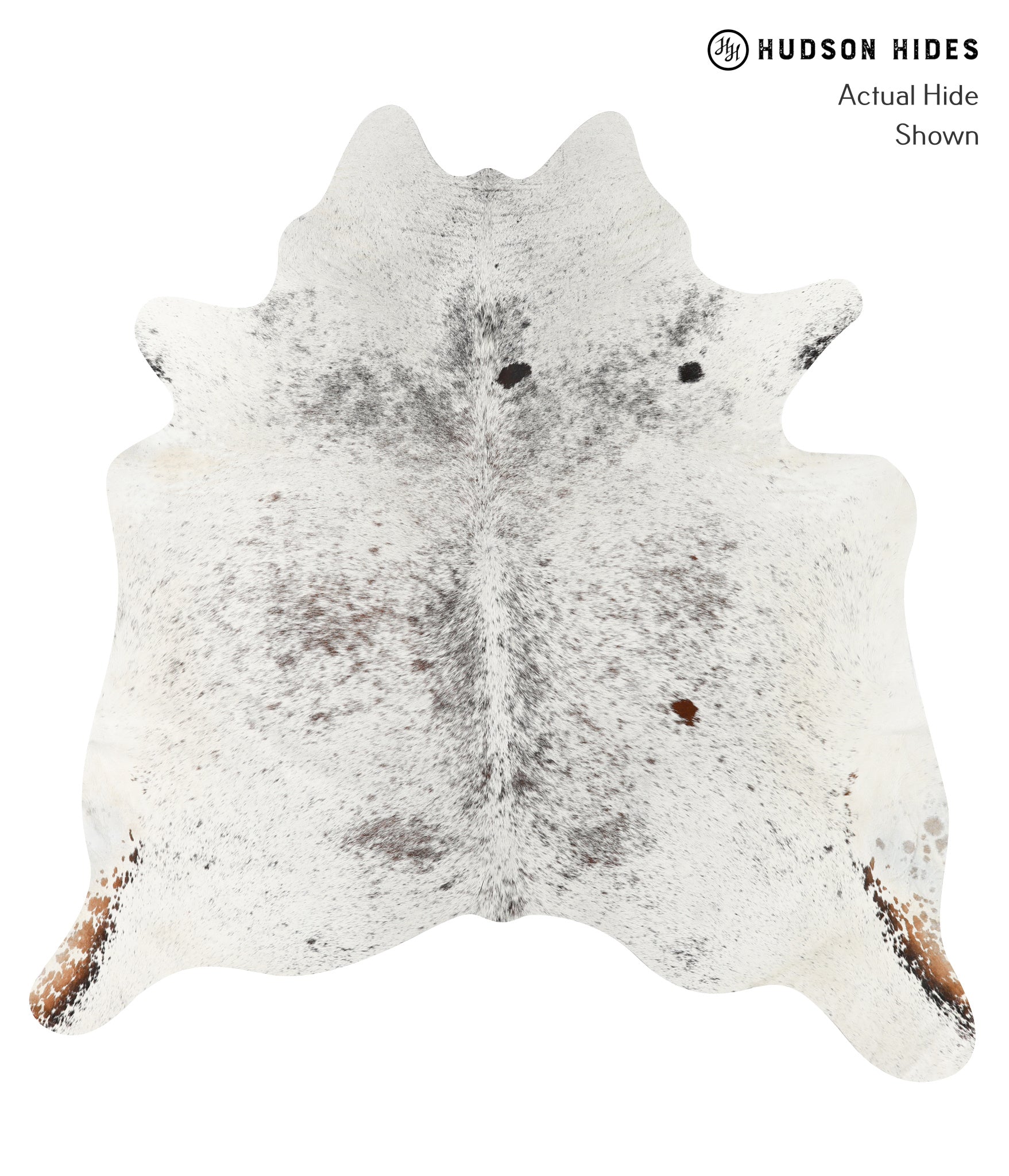 Salt and Pepper Brown Cowhide Rug #22867