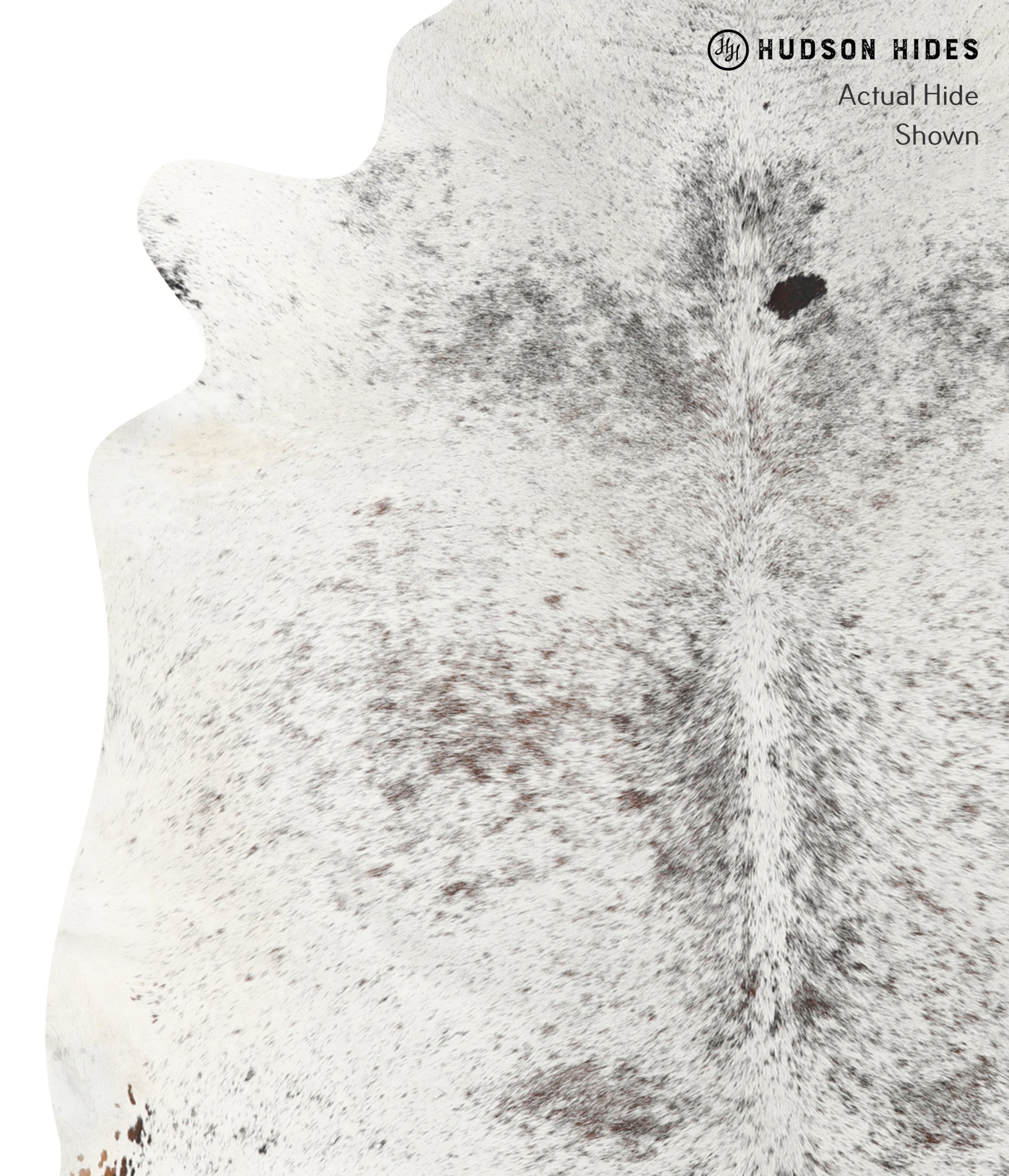 Salt and Pepper Brown Cowhide Rug #22867