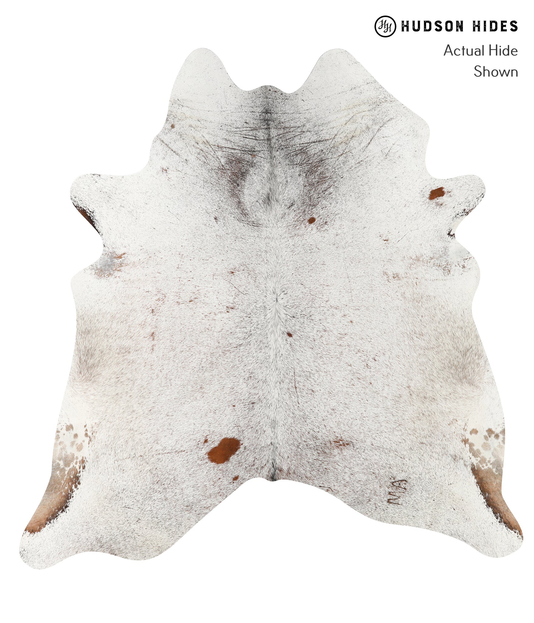 Salt and Pepper Brown Cowhide Rug #22985