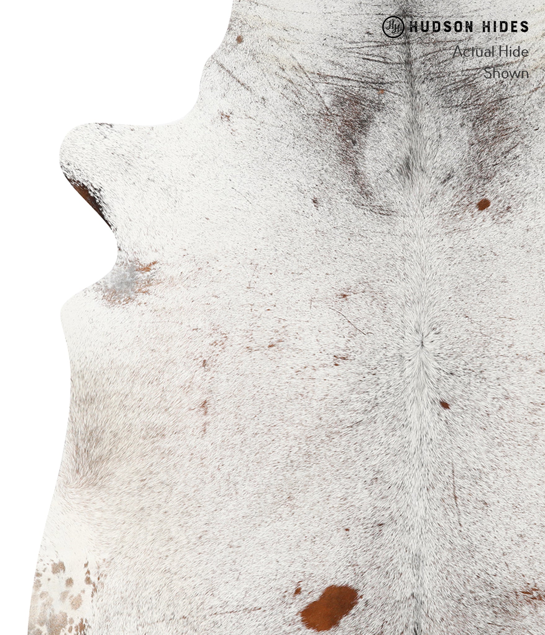 Salt and Pepper Brown Cowhide Rug #22985