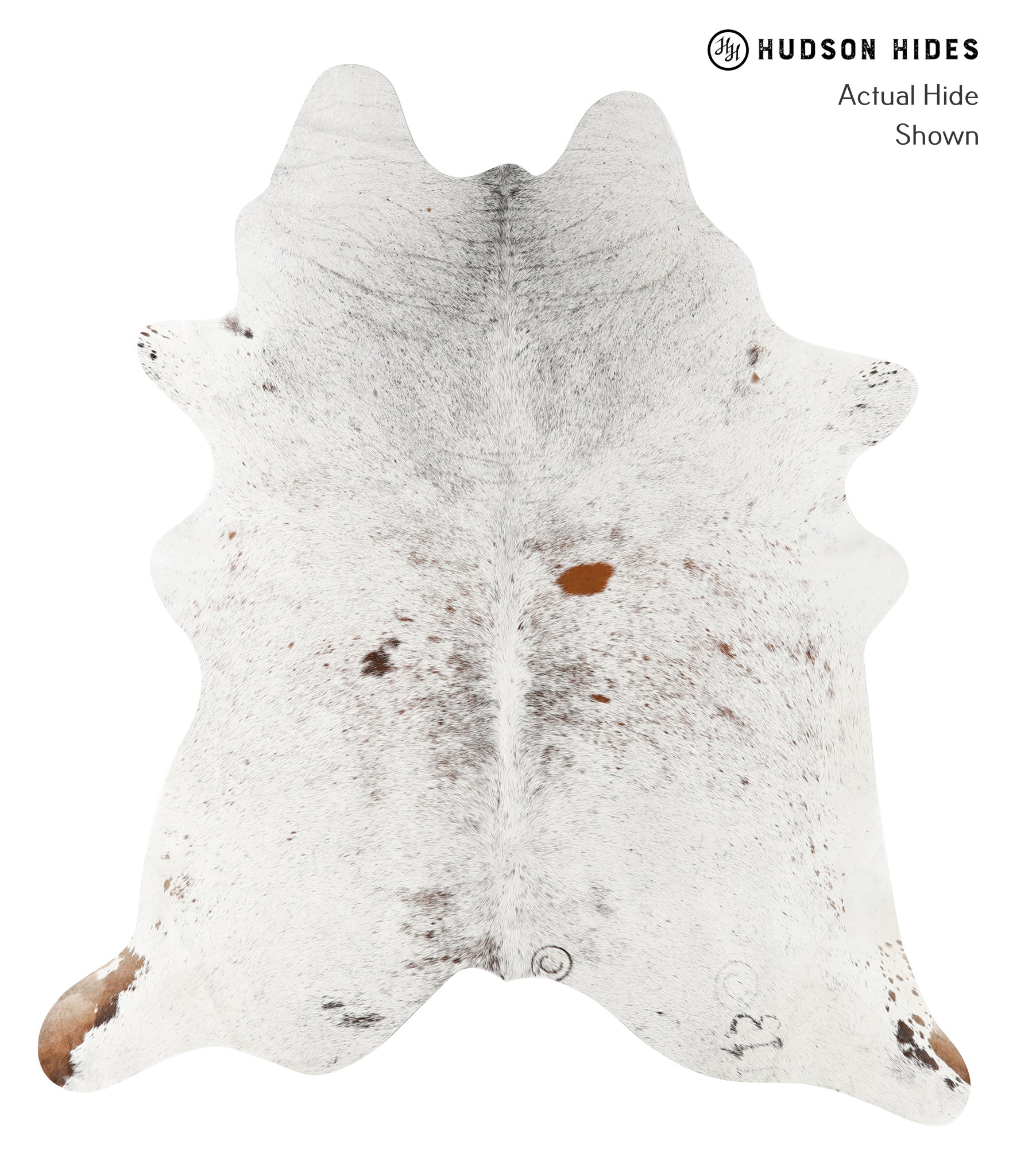 Salt and Pepper Brown Cowhide Rug #23331
