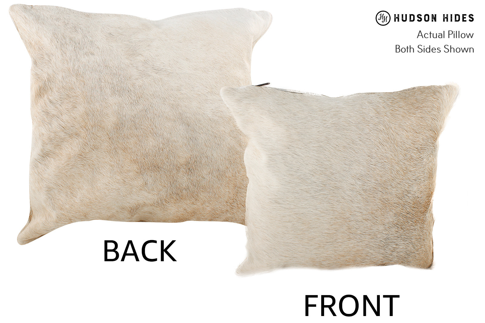 Grey with Beige Cowhide Pillow #25142