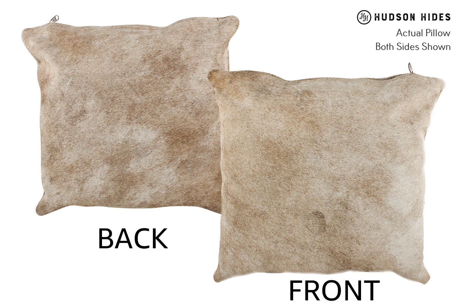 Grey with Beige Cowhide Pillow #25146