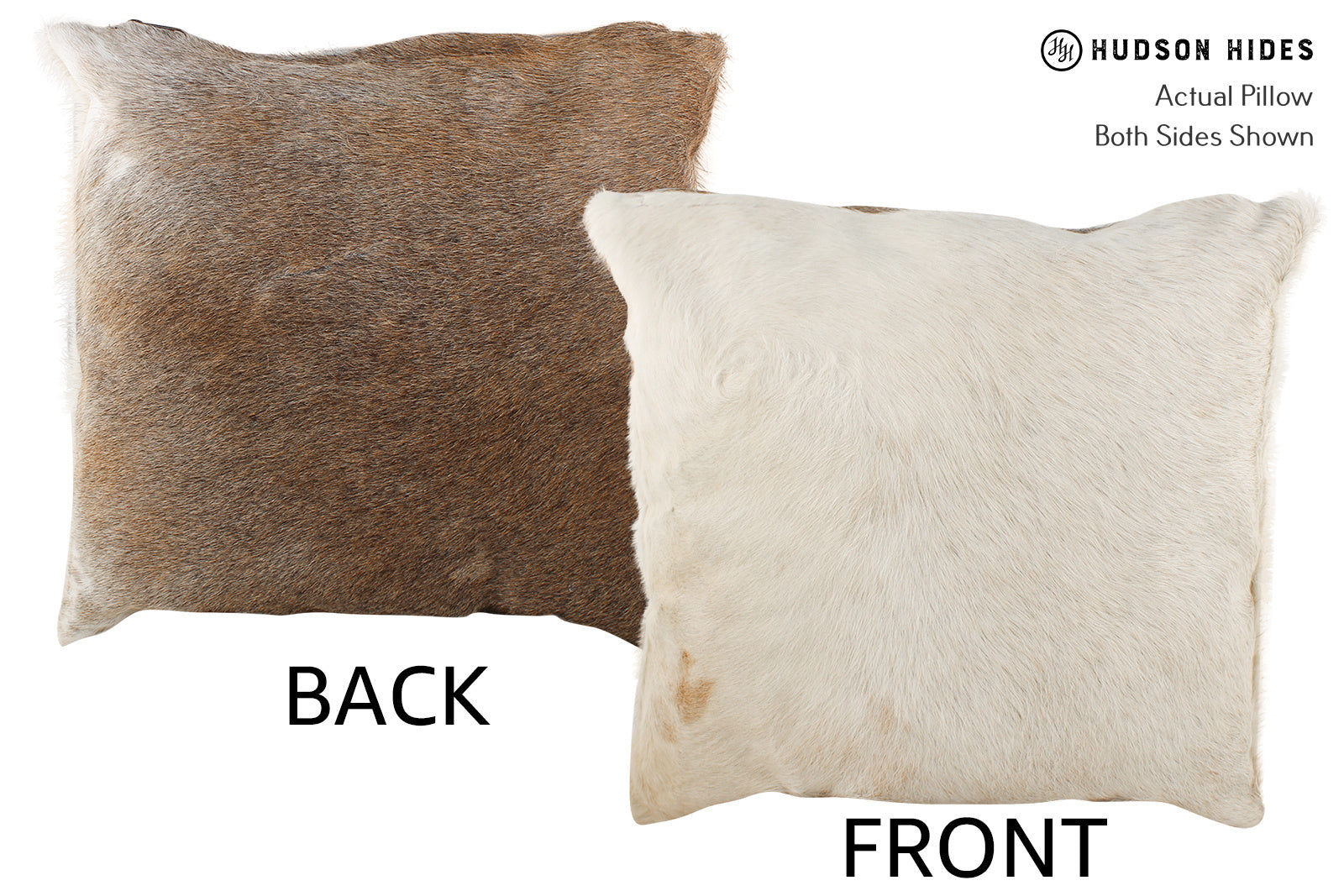 Grey with Beige Cowhide Pillow #25419
