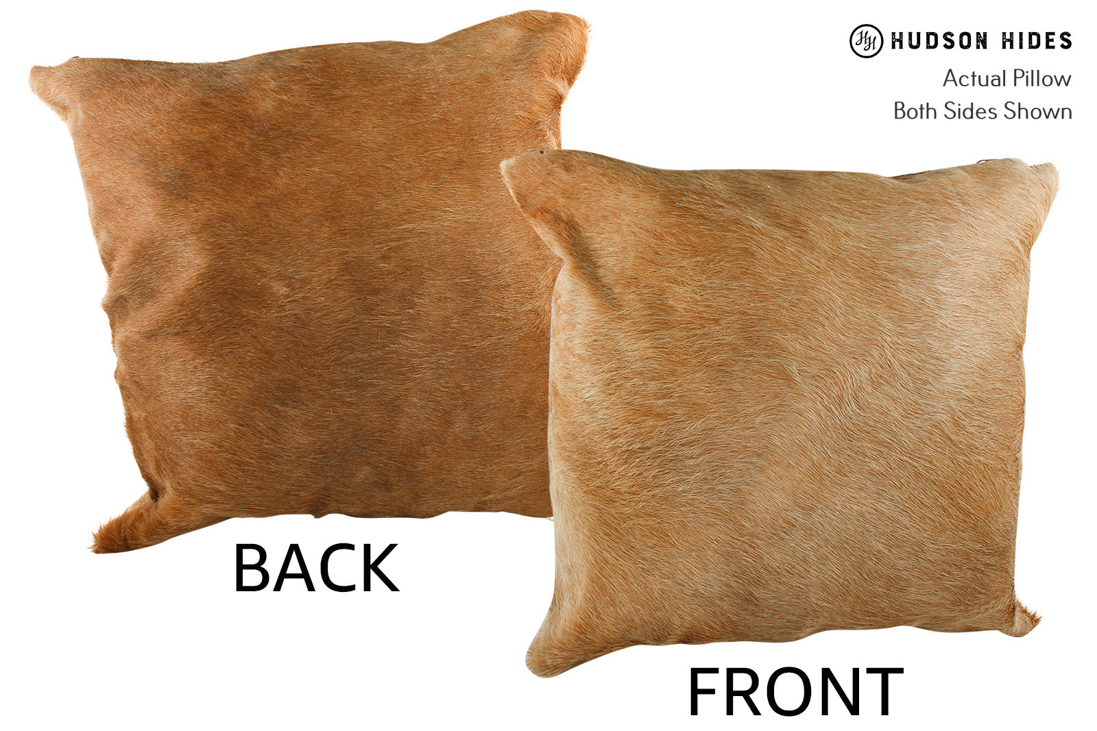 Solid Brown Cowhide Pillow #25559