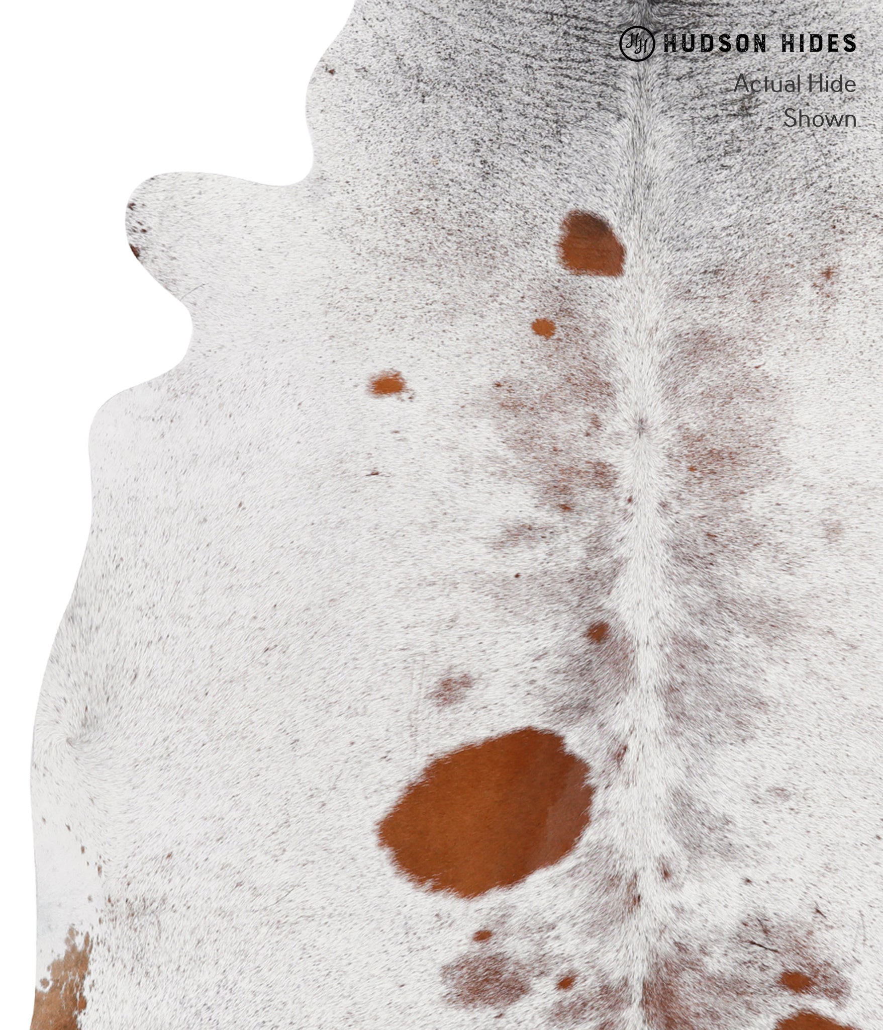 Salt and Pepper Brown Cowhide Rug #27445