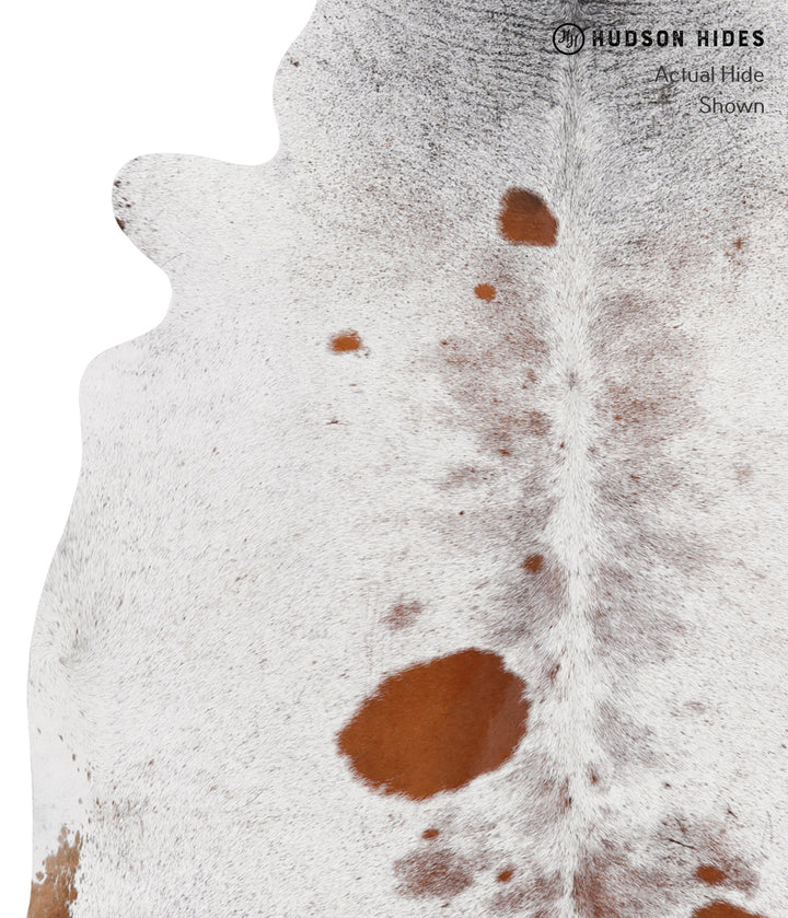 Salt and Pepper Brown X-Large Brazilian Cowhide Rug 7'2"H x 6'8"W #27445 by Hudson Hides