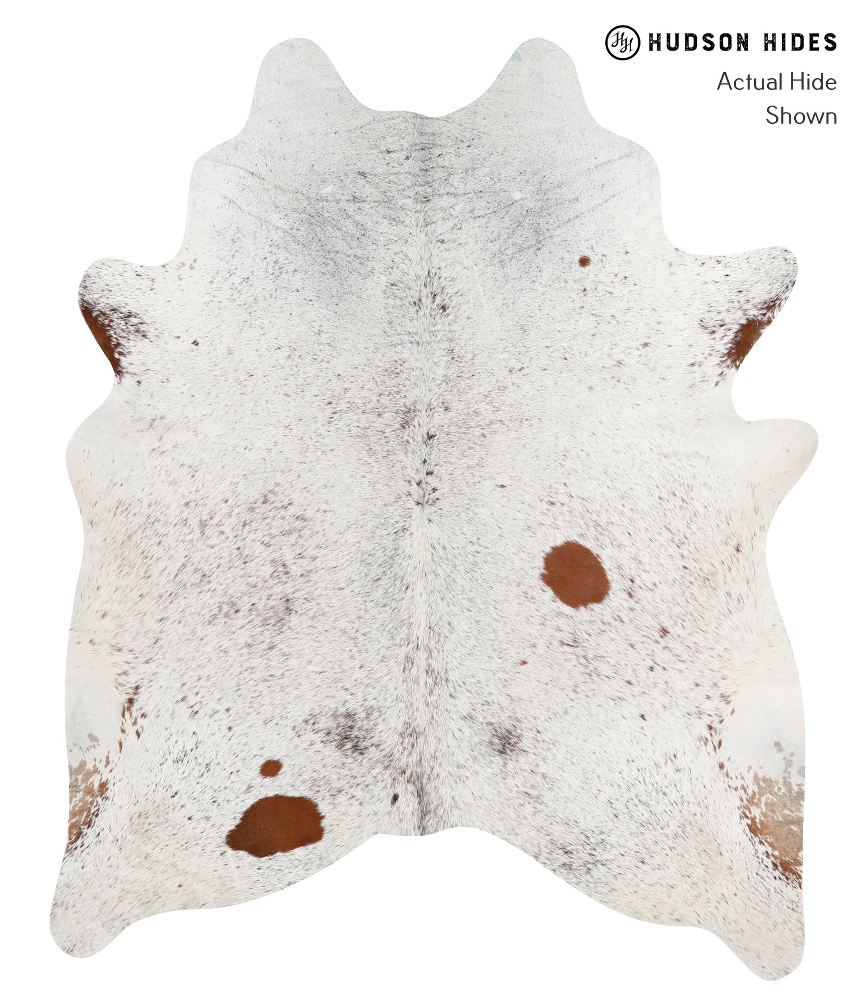Salt and Pepper Brown Cowhide Rug #27507