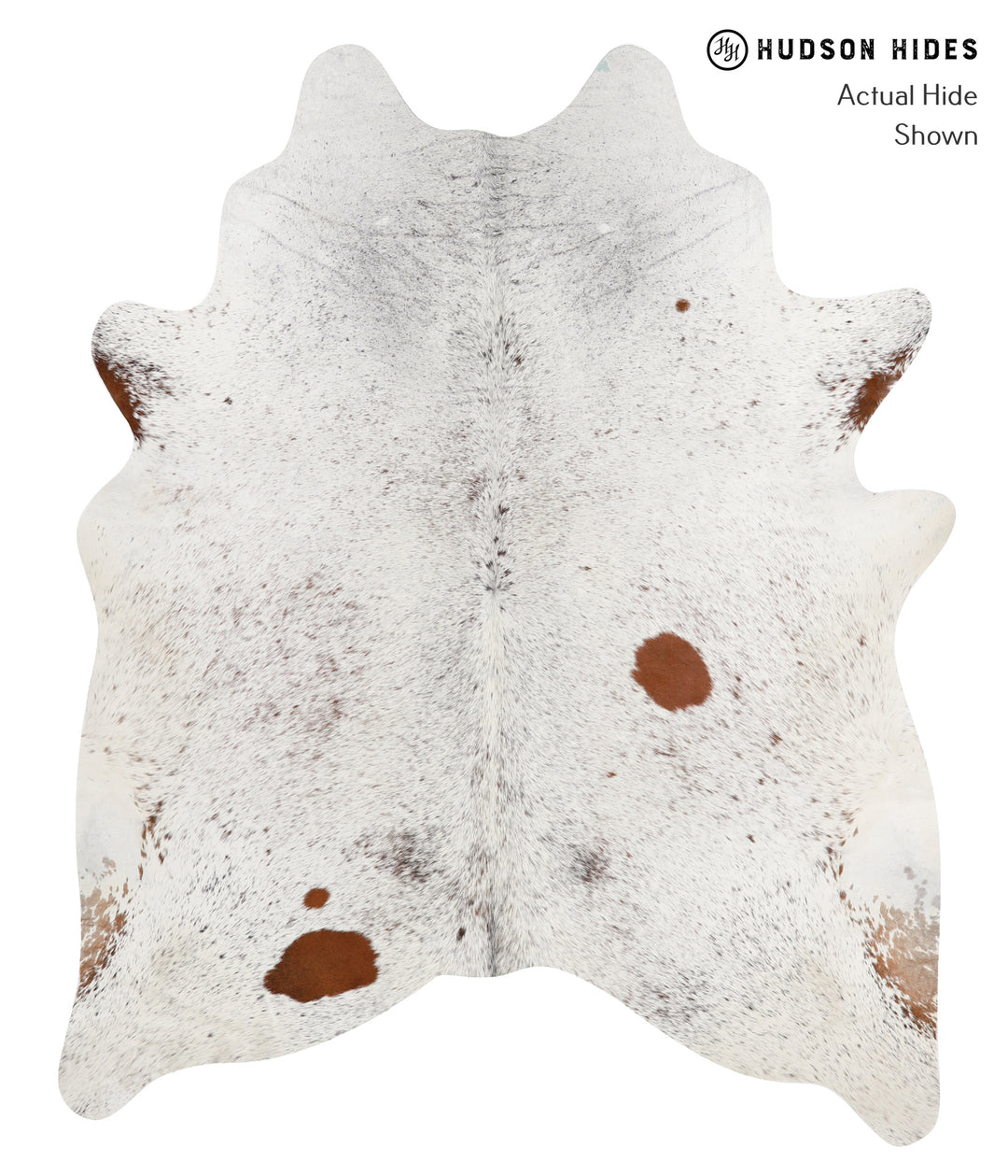 Salt and Pepper Brown X-Large Brazilian Cowhide Rug 7'6"H x 6'2"W #275