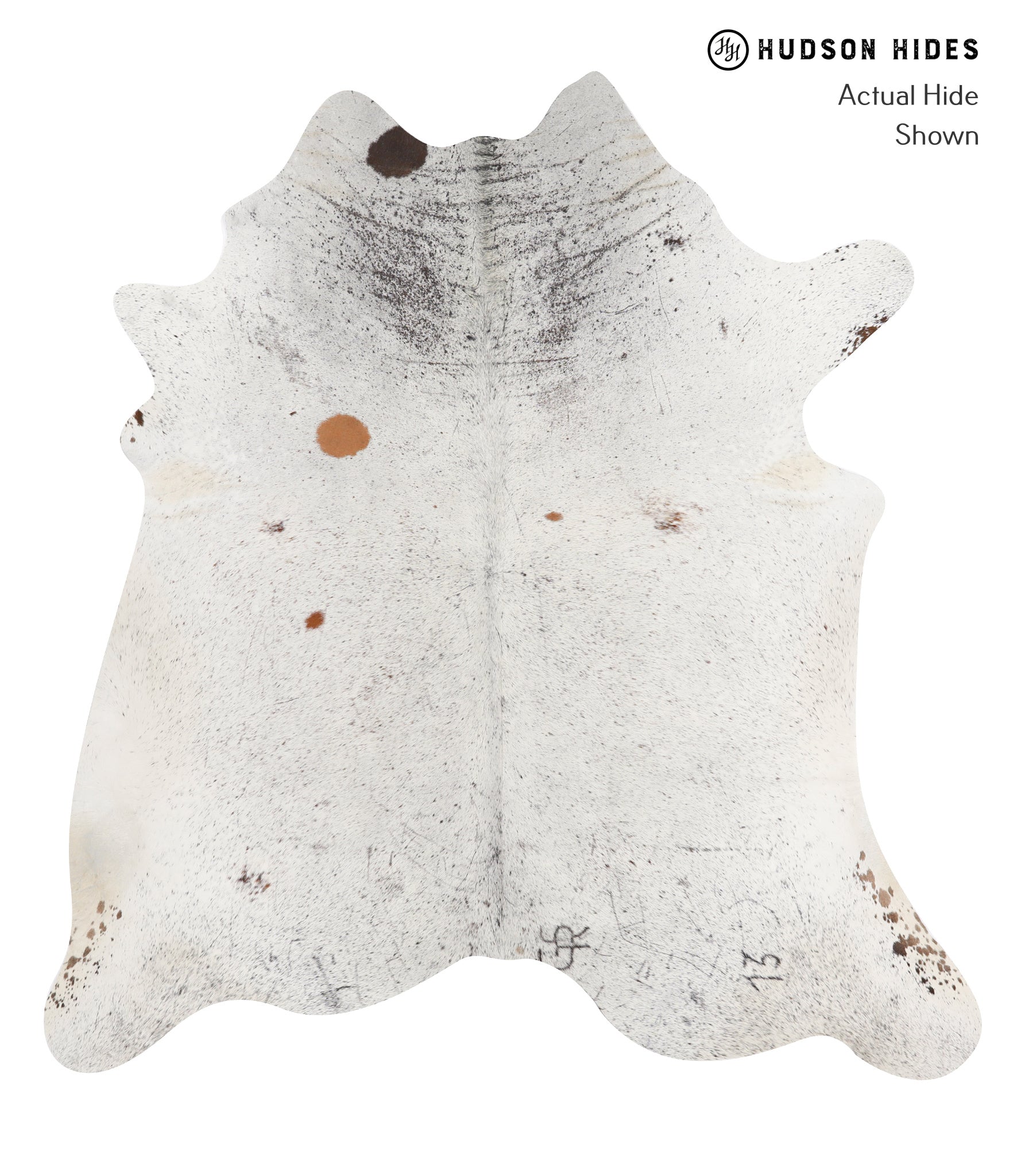 Salt and Pepper Brown Cowhide Rug #27517