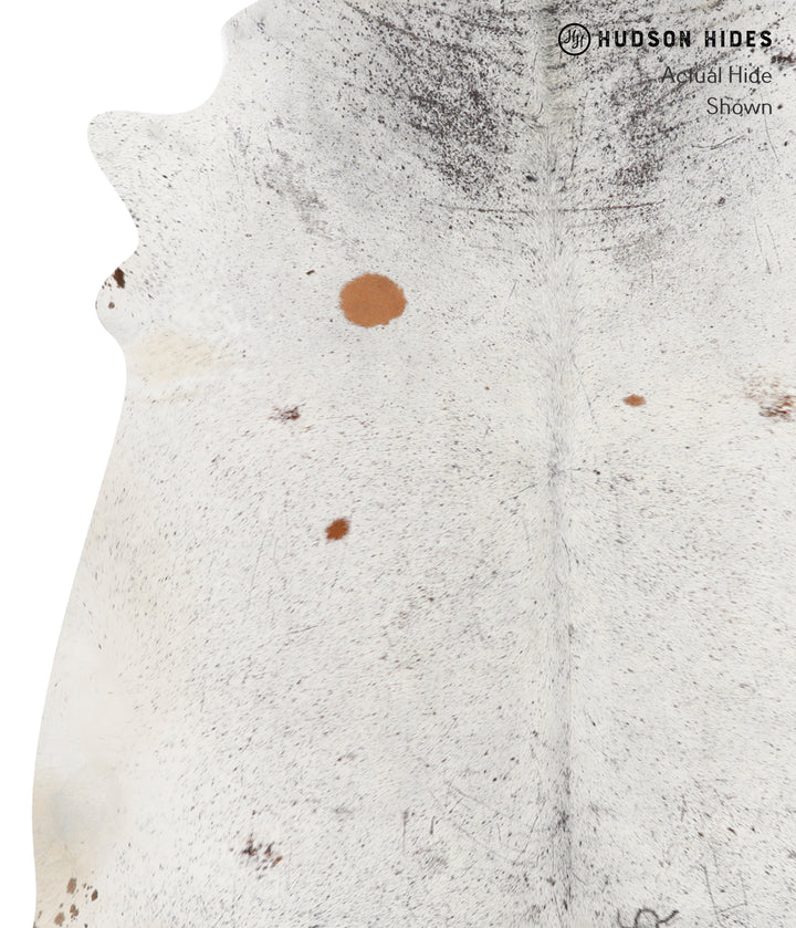 Salt and Pepper Brown X-Large Brazilian Cowhide Rug 7'0"H x 6'6"W #27517 by Hudson Hides