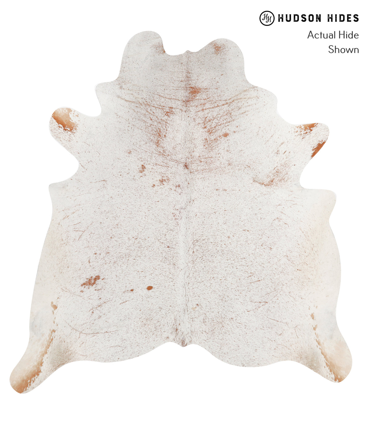 Salt and Pepper Brown X-Large Brazilian Cowhide Rug 7'0"H x 6'7"W #27539 by Hudson Hides