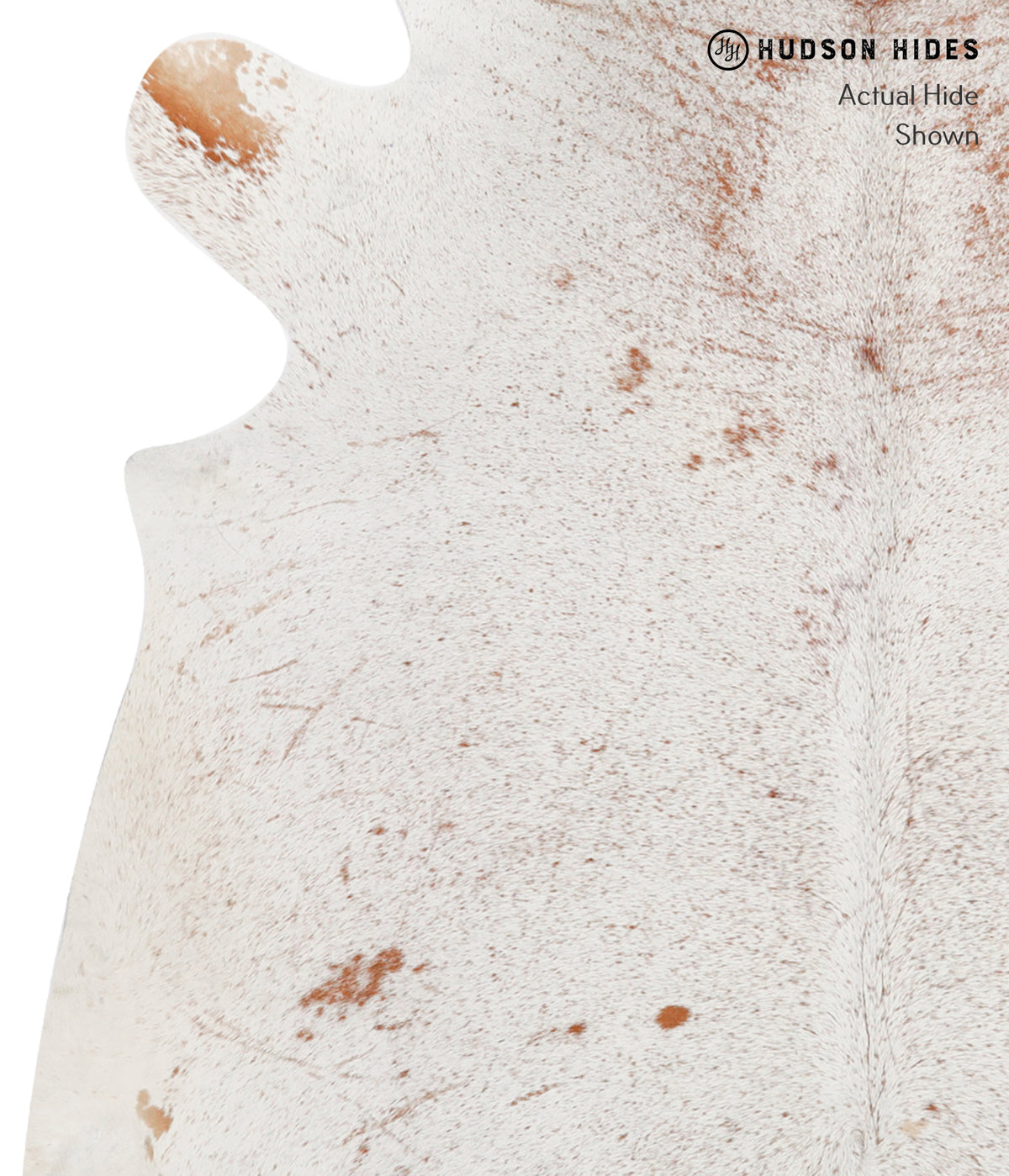 Salt and Pepper Brown X-Large Brazilian Cowhide Rug 7'0"H x 6'7"W #27539 by Hudson Hides