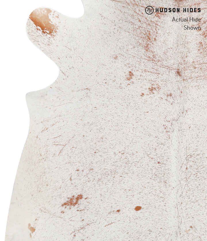 Salt and Pepper Brown X-Large Brazilian Cowhide Rug 7'0"H x 6'7"W #27539 by Hudson Hides