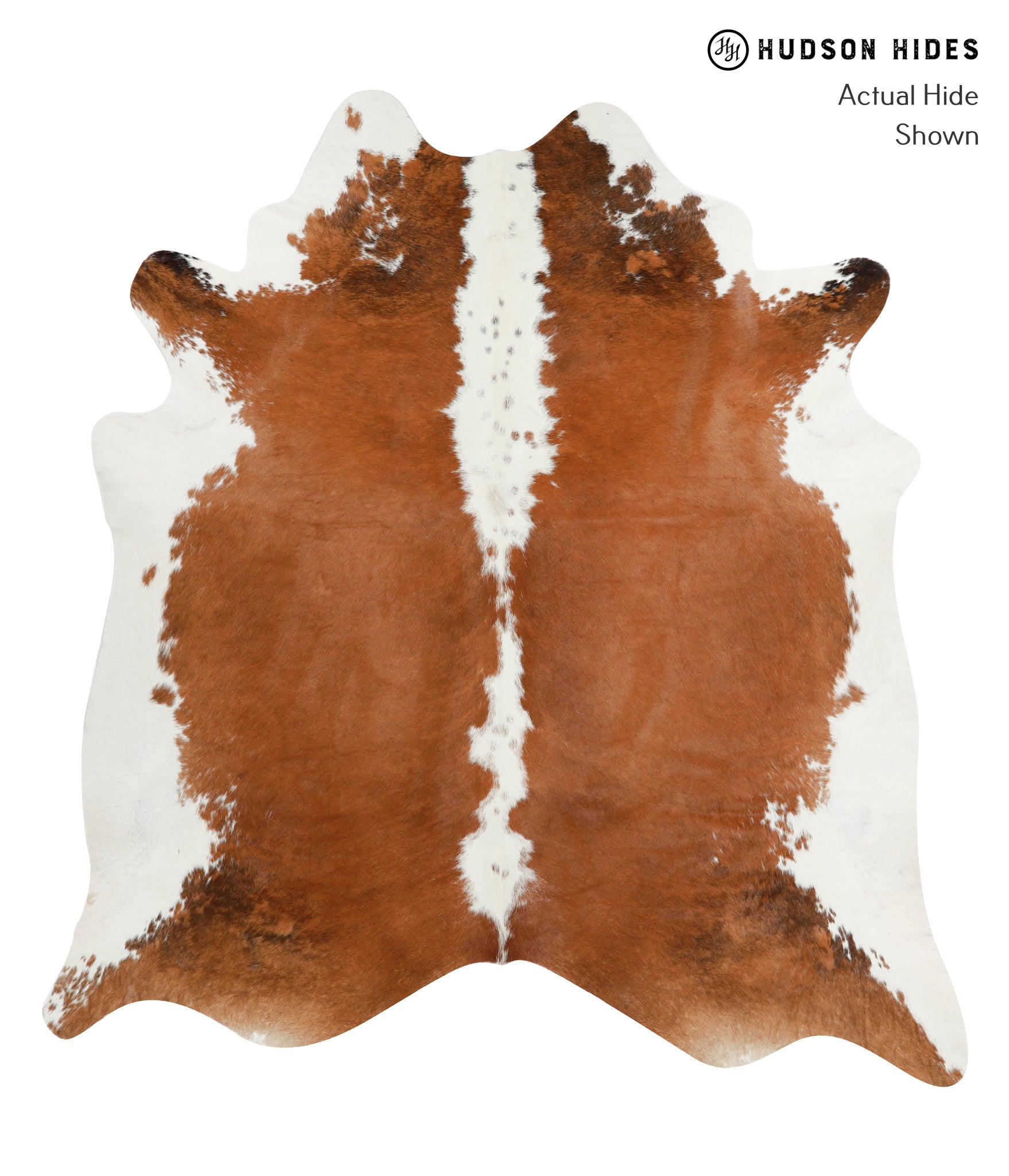 Brown and White Cowhide Rug #28352