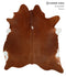 Brown and White Regular X-Large Brazilian Cowhide Rug 7'0