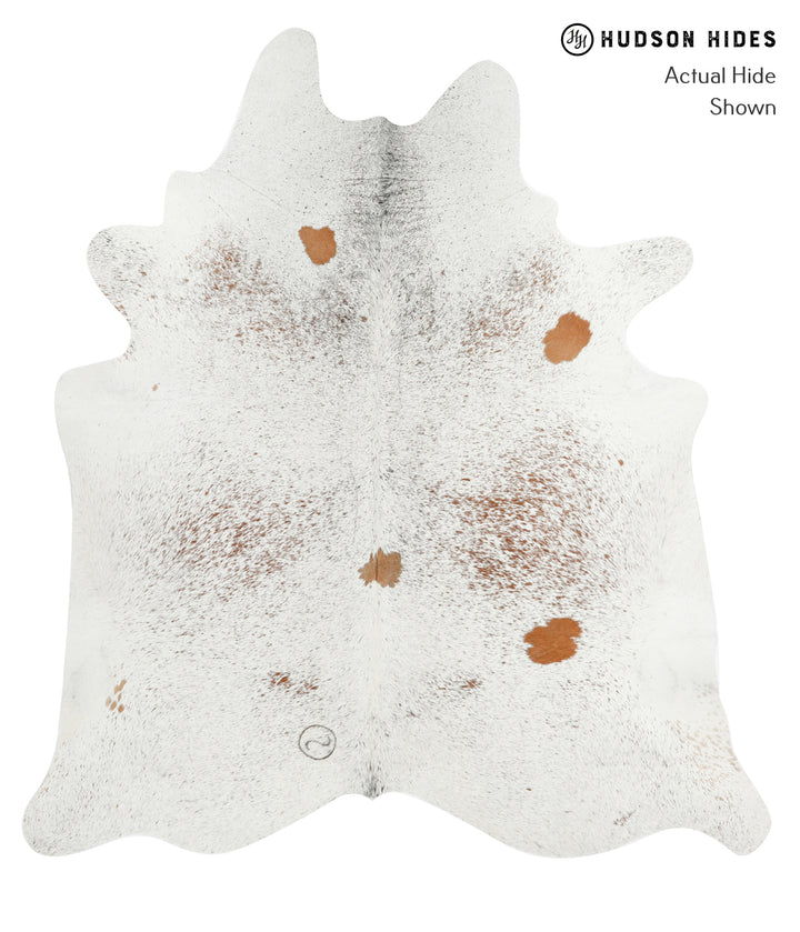 Salt and Pepper Brown XX-Large Brazilian Cowhide Rug 7'7"H x 6'9"W #29716 by Hudson Hides