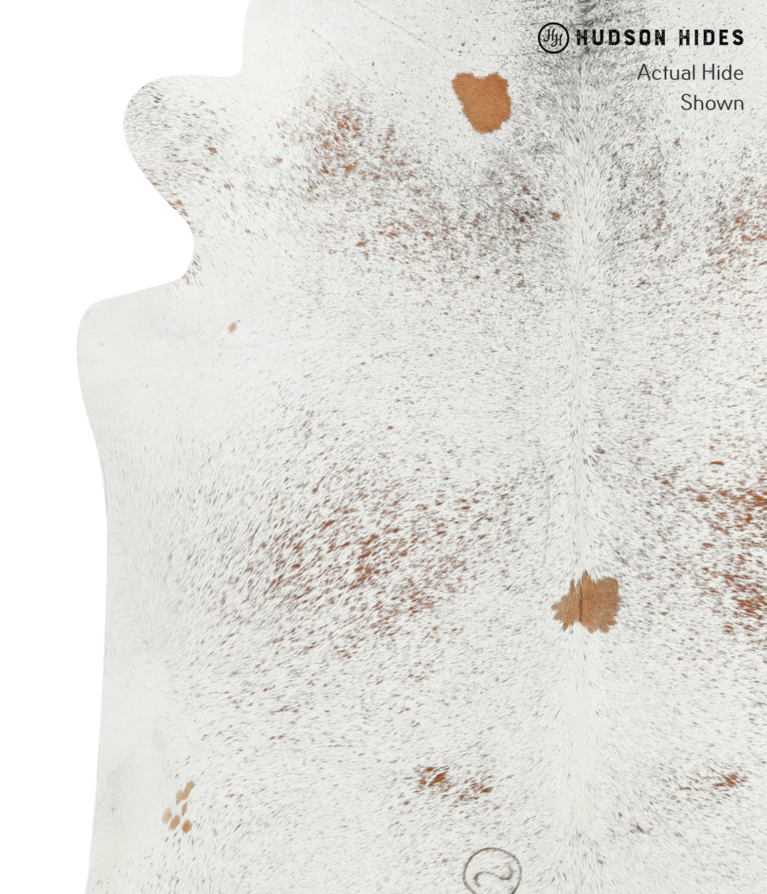 Salt and Pepper Brown XX-Large Brazilian Cowhide Rug 7'7"H x 6'9"W #29