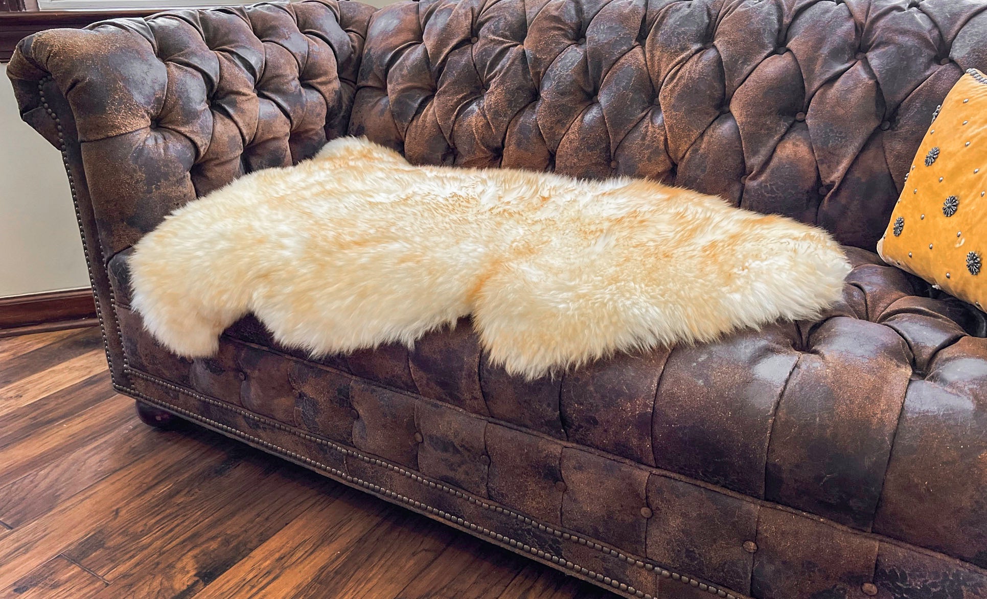 Brown Tip New Zealand Sheepskin 2' x 3' by Hudson Hides