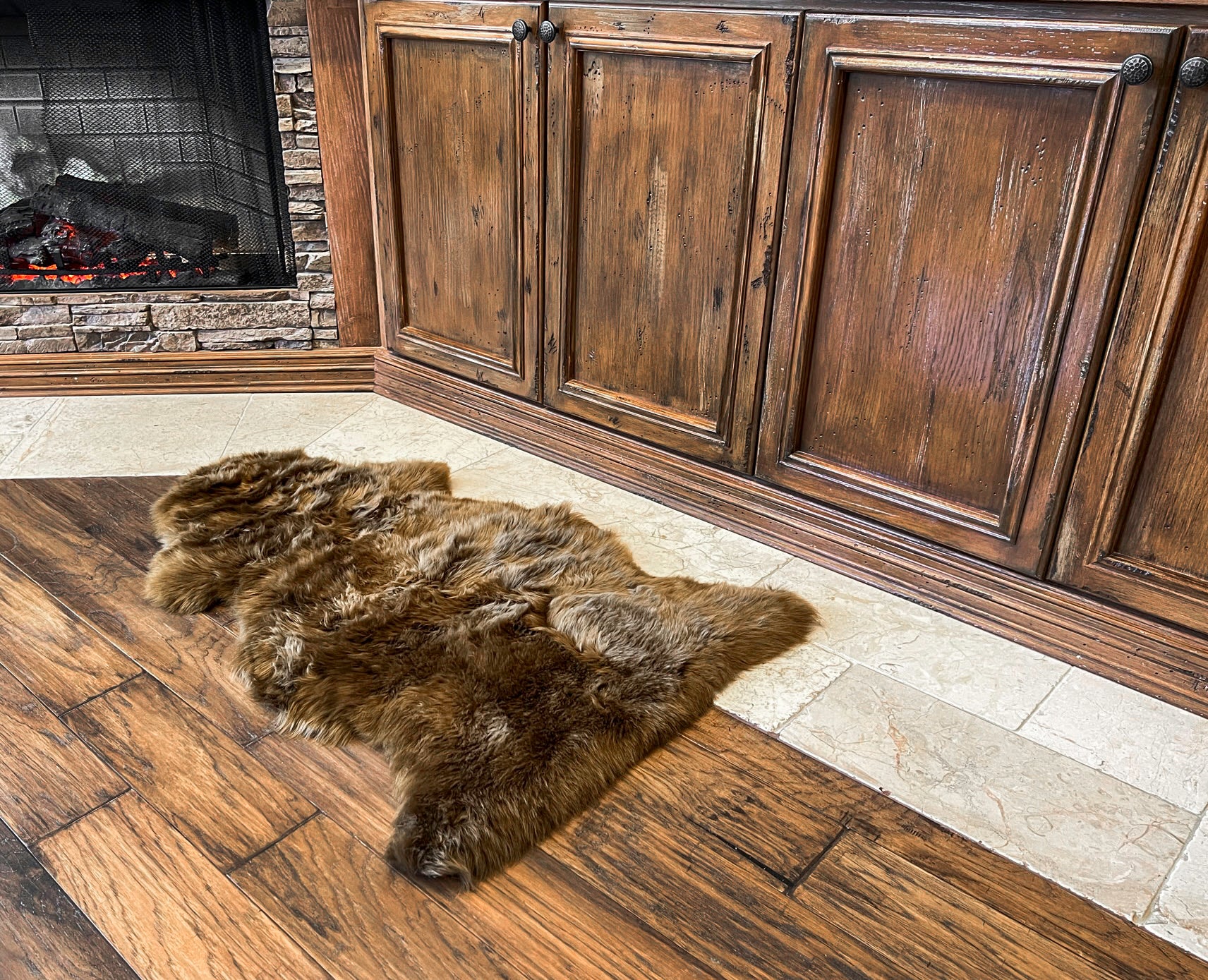 Dark Brown New Zealand Sheepskin 2' x 3' by Hudson Hides