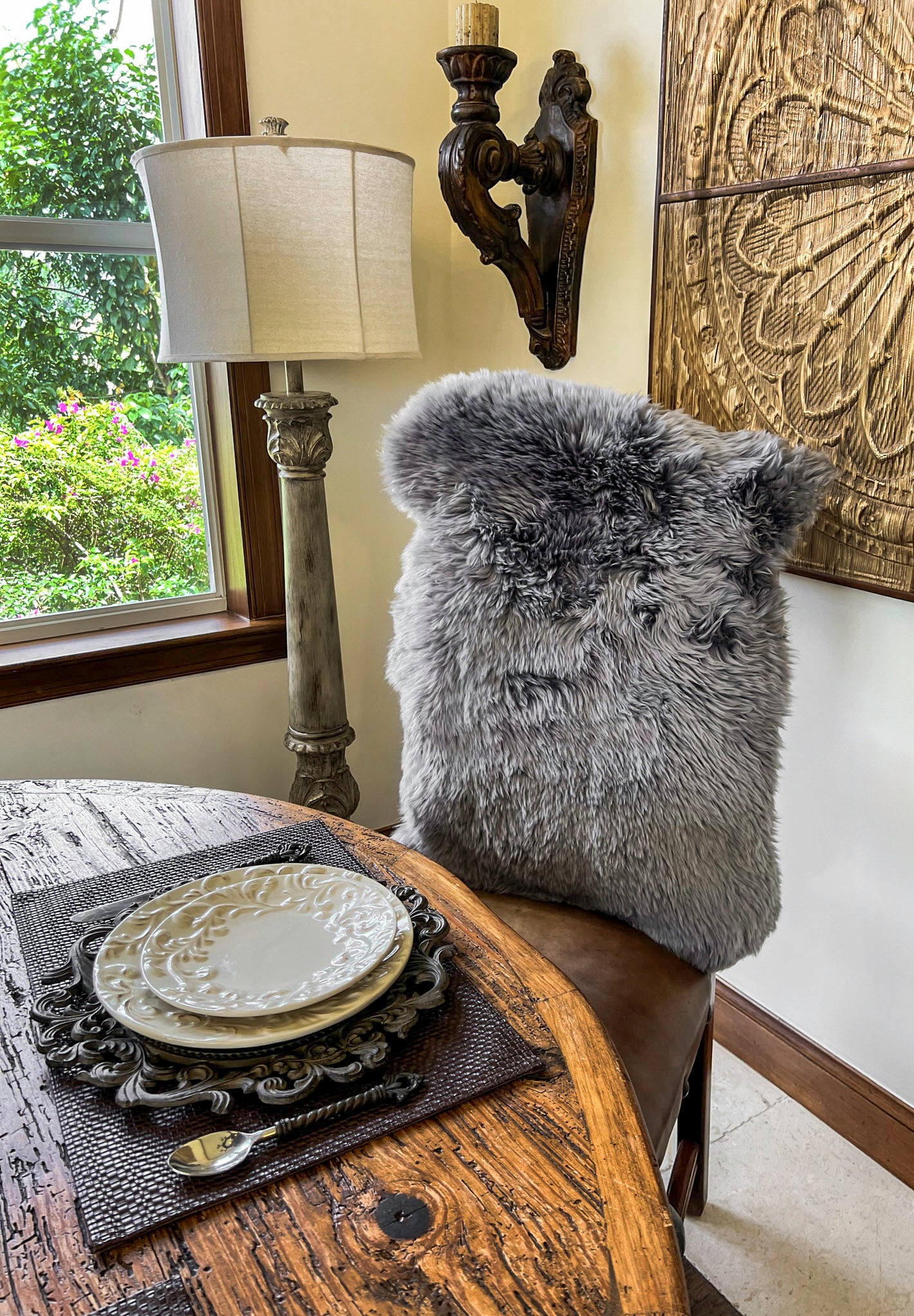 Dark Grey New Zealand Sheepskin 2' x 3' by Hudson Hides