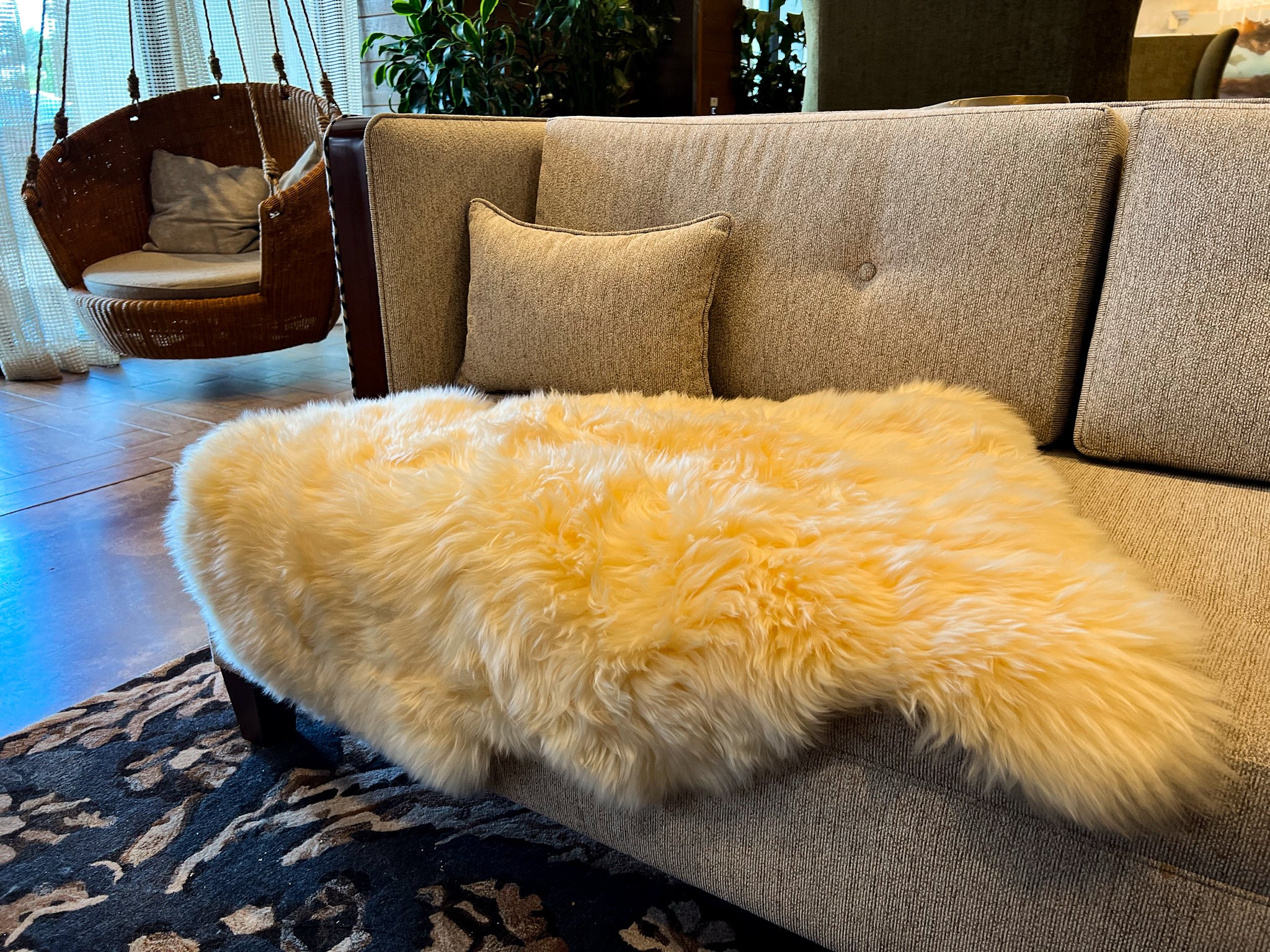 Cream New Zealand Sheepskin 2' x 3' by Hudson Hides