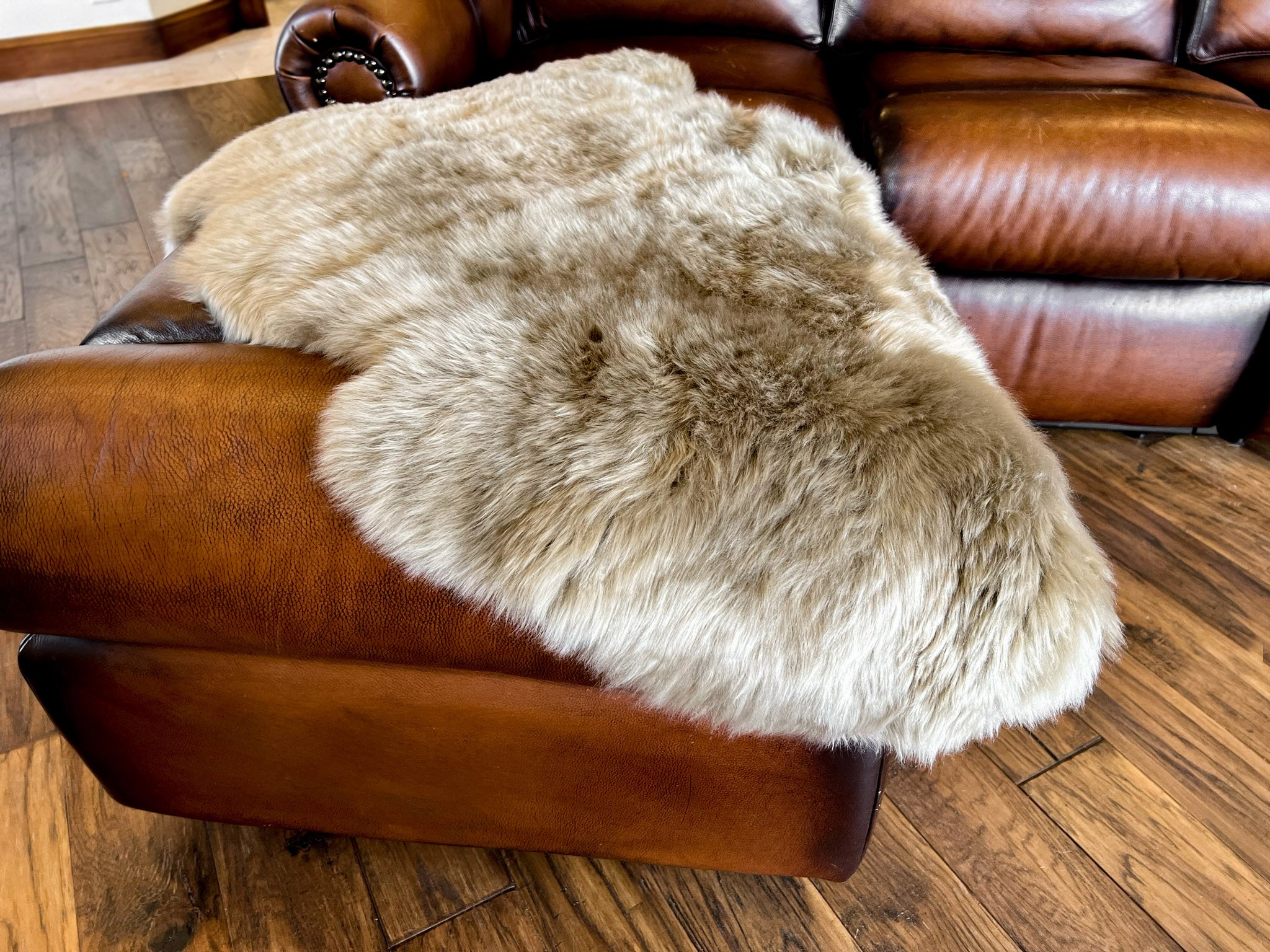 Taupe New Zealand Sheepskin 2' x 3' by Hudson Hides