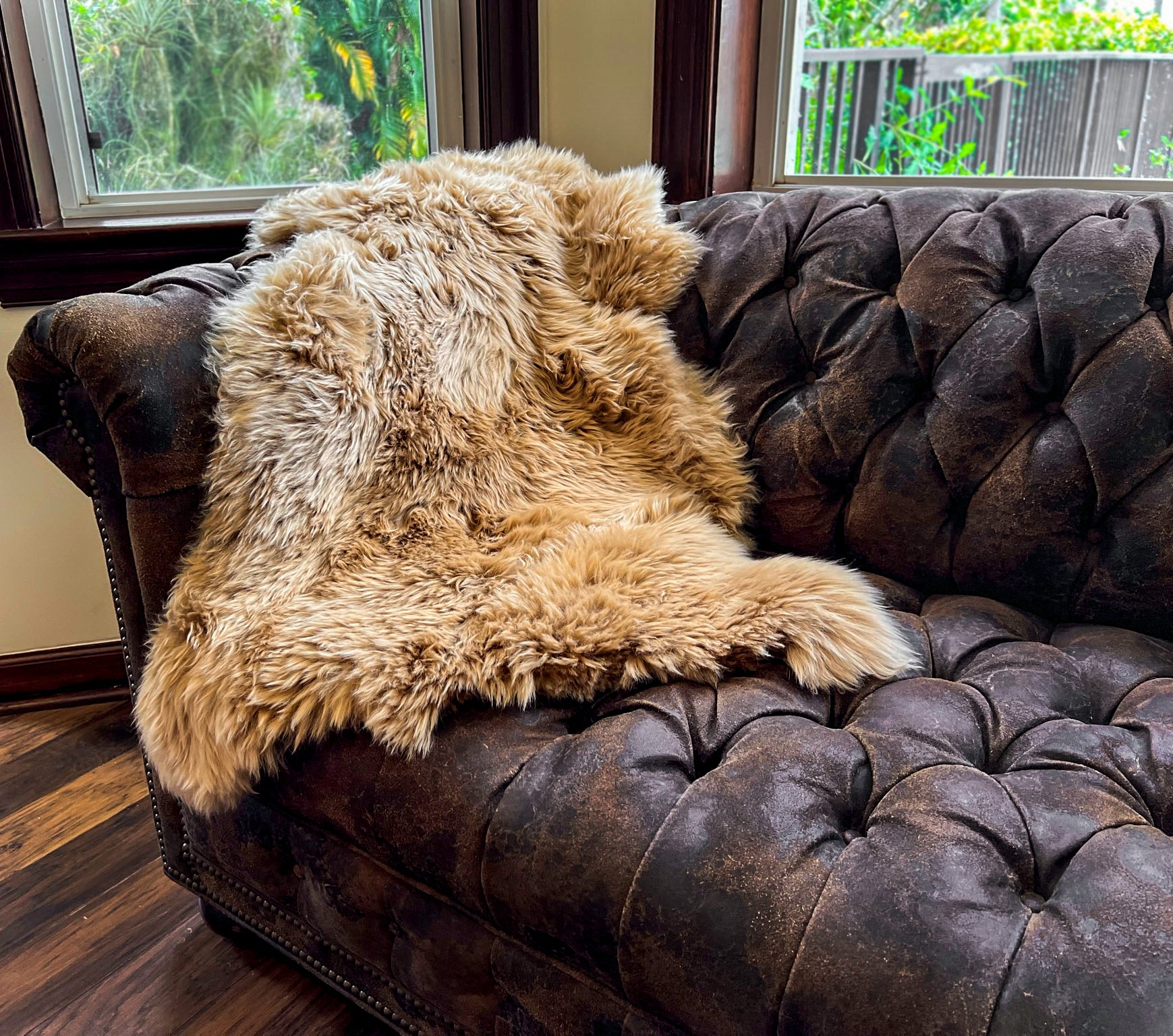 Umber New Zealand Sheepskin 2' x 3' by Hudson Hides