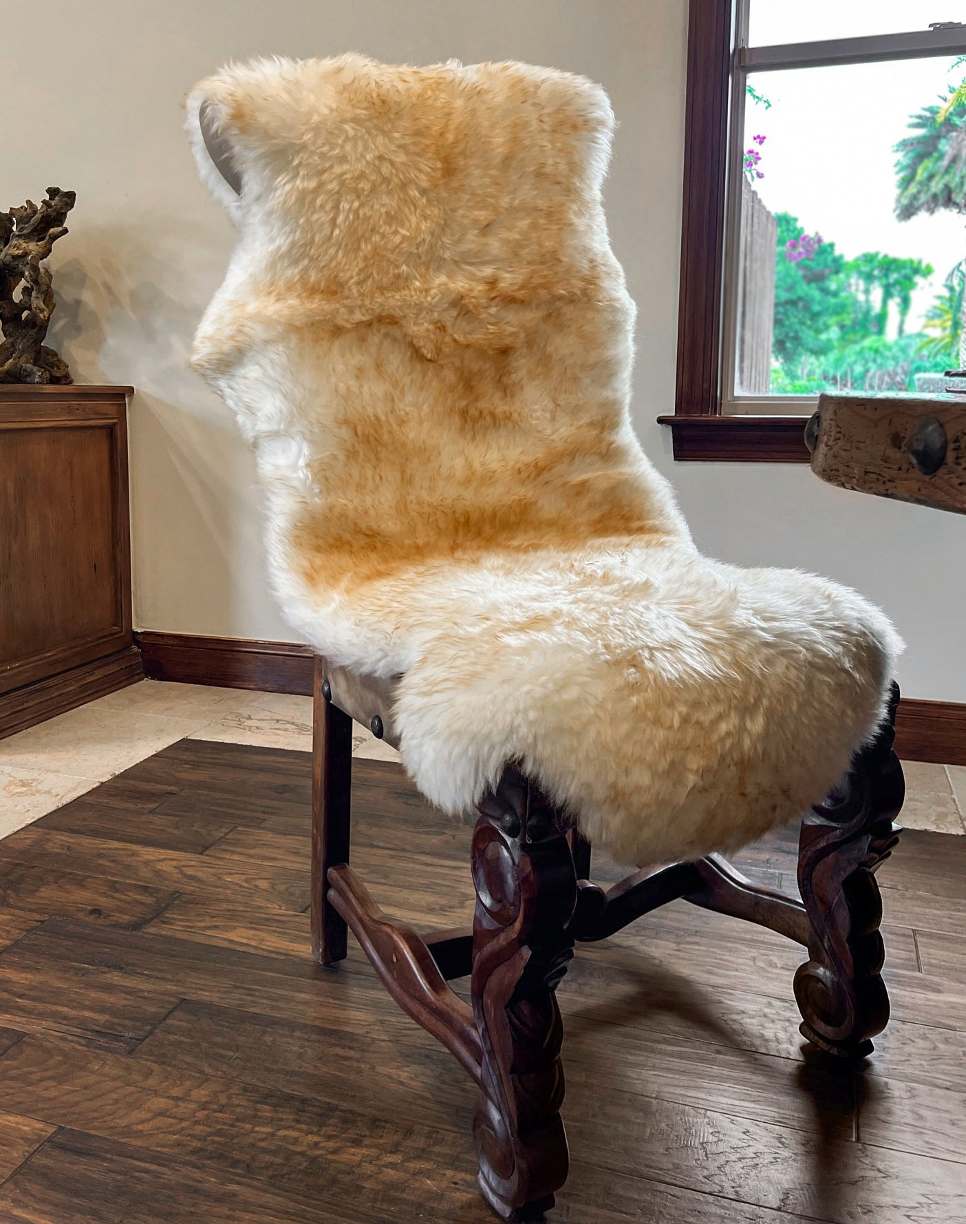 Brown Tip New Zealand Sheepskin 2-Pelt 2' x 6' by Hudson Hides