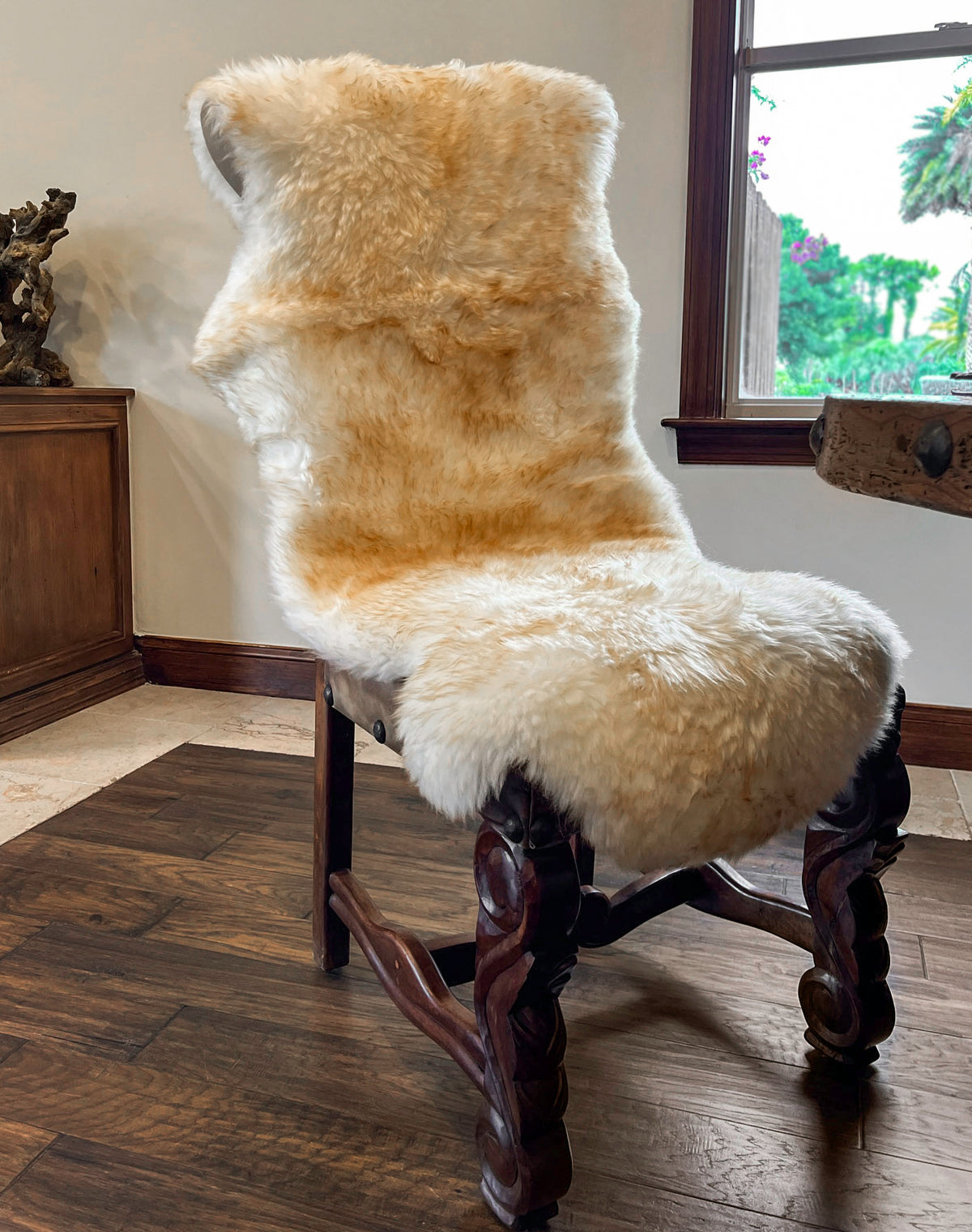 Brown Tip New Zealand Sheepskin 2-Pelt 2' x 6' by Hudson Hides
