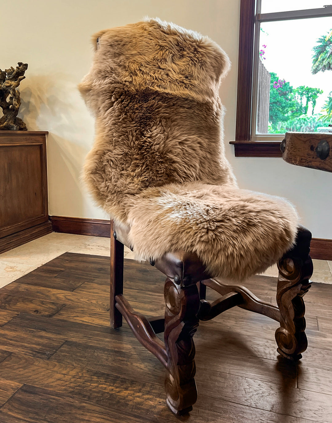 Umber New Zealand Sheepskin 2-Pelt 2' x 6' by Hudson Hides