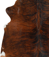 Dark Brindle X-Large Brazilian Cowhide Rug 6'11"H x 7'1"W #30483 by Hudson Hides