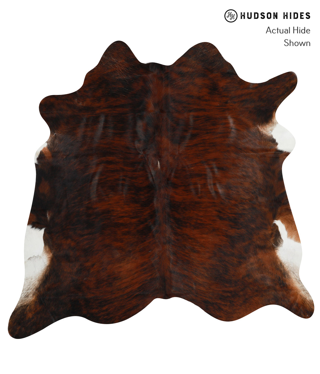Dark Brindle X-Large Brazilian Cowhide Rug 6'7"H x 6'9"W #30507 by Hud