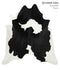 Black and White XX-Large Brazilian Cowhide Rug 8'2