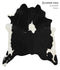 Black and White X-Large Brazilian Cowhide Rug 7'4