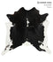 Black and White XX-Large Brazilian Cowhide Rug 7'3
