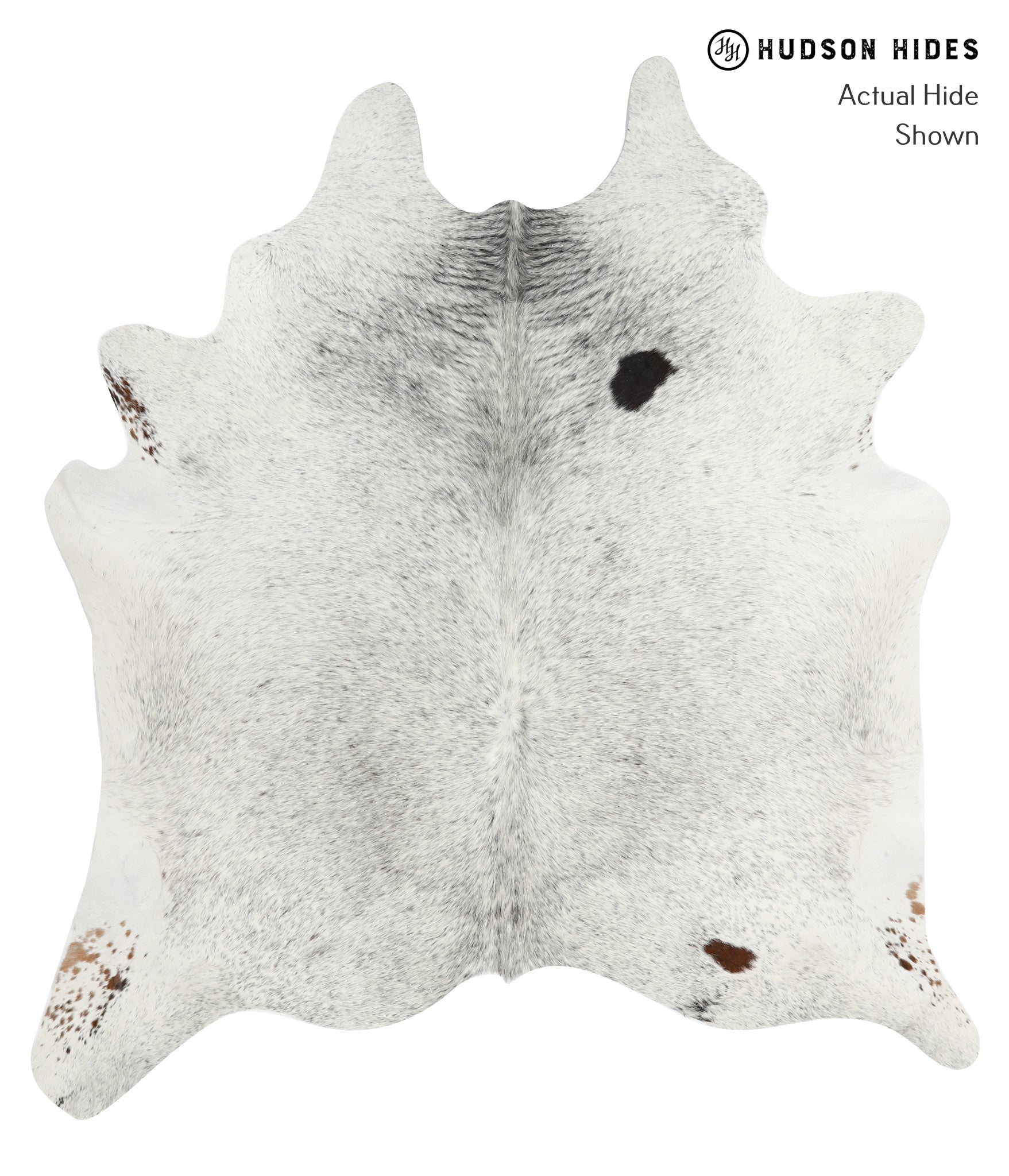 Salt and Pepper Black Cowhide Rug #30824