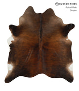 Dark Brindle X-Large Brazilian Cowhide Rug 6'11"H x 6'1"W #30861 by Hudson Hides