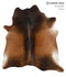 Brown with Red X-Large Brazilian Cowhide Rug 6'10